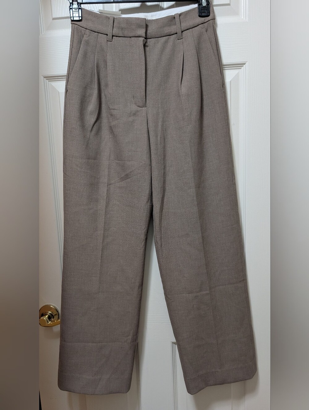 NWT Aritzia The Effortless Pant High Rise Wide Leg Size 4 Brown Tan